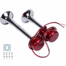 130DB Chrome Train Horn 12V Electric Dual Air for Semi Truck Pickup Motorcycle SUV Magic Cars 0