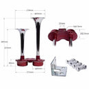 130DB Chrome Train Horn 12V Electric Dual Air for Semi Truck Pickup Motorcycle SUV Magic Cars 3