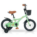 14-Inch Spring Party Green Girls Bike with Basket for Ages 3-5 Magic Cars 3