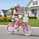 Spring Party Pink 14-Inch Girls Bike with Basket for Ages 3-5 Magic Cars 1