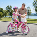 Spring Party Pink 14-Inch Girls Bike with Basket for Ages 3-5 Magic Cars 2