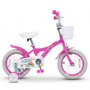 Spring Party Pink 14-Inch Girls Bike with Basket for Ages 3-5 Magic Cars 3