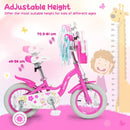 Pink 14-Inch Girls Bike with Front Bag and Streamers for Ages 3-5 Magic Cars 3