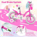 Pink 14-Inch Girls Bike with Front Bag and Streamers for Ages 3-5 Magic Cars 4