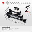 150dB 12V Train Air Horn Kit with 4 Speakers and Push Button Control Magic Cars 4