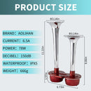 150dB Super Loud 12V Electric Train Horn for Trucks with Upgraded Design Magic Cars 1