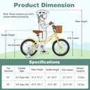 16 Inch Adjustable Kids Bicycle with Reflectors and Bell for Children Ages 4-7 Magic Cars 3