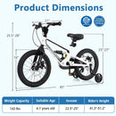 16 Inch Adjustable Magnesium Alloy Kids Bicycle for Ages 4 to 7 Magic Cars 2