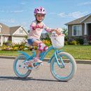 16-Inch Girls Bicycle with Training Wheels and Basket for Ages 4-7 Magic Cars 1