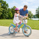 16-Inch Girls Bicycle with Training Wheels and Basket for Ages 4-7 Magic Cars 2