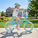 Blue 16-Inch Girls Bike with Front Bag and Streamers for Ages 4-7 Magic Cars 1