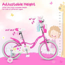 Pink 16-Inch Girls' Bike with Front Bag and Streamers for Ages 4-7 Magic Cars 3