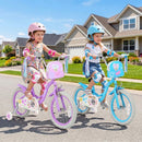 Purple 16-Inch Girls Bike with Streamers and Front Basket for Ages 4-7 Magic Cars 1