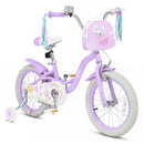 Purple 16-Inch Girls Bike with Streamers and Front Basket for Ages 4-7 Magic Cars Variant 0