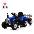 12V Electric Ride-On Tractor Toy for Kids with Trailer and Remote Control