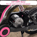 350W 24V Kids Electric Dirt Bike Motorcycle with Shock Absorption