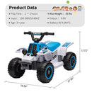 6V Electric Off-Road Quad Car for Kids with Music and Battery Power