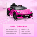 12V Official Licensed Electric Sports Car Ride-On for Kids – Interactive Dashboard