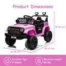 12V Kids Electric Ride-On Truck with Remote Control, LED Lights, and Music