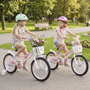 18 Inch Kids Bike with Adjustable Seat, Front Basket, and Training Wheels Magic Cars 2