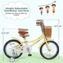 18 Inch Adjustable Kids Bicycle with Reflectors and Bell for Children Ages 4-8 Magic Cars 4
