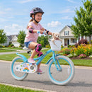 Spring Party Blue 18-Inch Girls Bike with Basket for Ages 4-8 Magic Cars 1