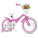 Spring Party Pink 18-Inch Girls Bike with Basket for Ages 4-8 Magic Cars 3