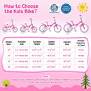 Spring Party Pink 18-Inch Girls Bike with Basket for Ages 4-8 Magic Cars 4
