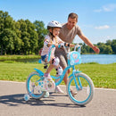 Blue 18-Inch Girls Bike with Front Bag and Streamers for Ages 4-8 Magic Cars 2
