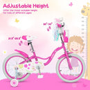 Pink 18-Inch Girls Bike with Front Bag and Streamers for Ages 4-8 Magic Cars 3