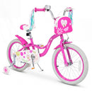 Pink 18-Inch Girls Bike with Front Bag and Streamers for Ages 4-8 Magic Cars Variant 0