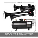180db Air Horn Kit with 0.8 Gallon Air Compressor Super Loud Train Horn Magic Cars 4