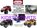 18V Battery Pack Kit Compatible with 12V Little Tikes Trucks – Red, Gray, Yellow, Black Magic Cars 0
