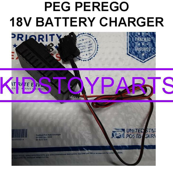 18V Lead Acid Charger for PEG Perego Cars, Trucks, Jeeps, Gators, Quads, and Runners