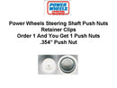 Power Wheels Steering Wheel Push Cap with 0.354 Retainer Nut, Black or White Magic Cars 1