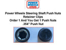 Power Wheels Steering Wheel Push Cap with 0.354 Retainer Nut, Black or White Magic Cars Variant 0