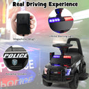 2-in-1 6V Kids Ride-On Police Push Car with Megaphone and Siren, Black Magic Cars 8