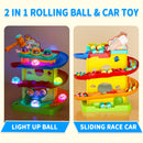 LIGHT-UP 2 IN 1 BALL DROP AND RACING CAR GARAGE RAMP TOY FOR TODDLERS AGES 1-5 Magic Cars 16