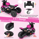 2-in-1 Kids Electric Motorcycle with Detachable Training Wheels, Headlight, and Horn Magic Cars 4