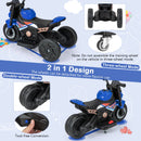2-in-1 Kids Electric Motorcycle with Detachable Training Wheels, Headlight, and Horn Magic Cars 4
