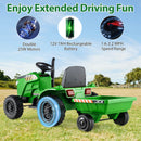 2-in-1 Kids 12V Battery-Powered Ride-On Tractor with Remote Control Magic Cars 4