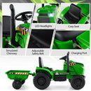 2-in-1 Kids 12V Battery-Powered Ride-On Tractor with Remote Control Magic Cars 9