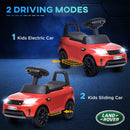 Licensed 6V Red Land Rover Ride-On Sliding Car for Kids Magic Cars 4