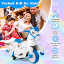 Dual Action 6V Battery Powered Ride-On Motorcycle and Unicorn Horse Toy Magic Cars 1