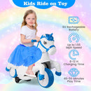 Dual Action 6V Battery Powered Ride-On Motorcycle and Unicorn Horse Toy Magic Cars 3