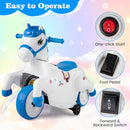 Dual Action 6V Battery Powered Ride-On Motorcycle and Unicorn Horse Toy Magic Cars 5