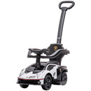 2-in-1 Licensed Toddler Ride-On Push and Sliding Car with Manual Music Features Magic Cars 3