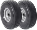2-Pack 10-Inch Flat-Free Solid Wheels for Utility Equipment Magic Cars 2