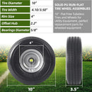 2-Pack 10-Inch Flat-Free Solid Wheels for Utility Equipment Magic Cars 3