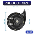 2-Pack 12V Super Loud Electric Snail Car Horns for Motorcycles and Trucks Magic Cars 5